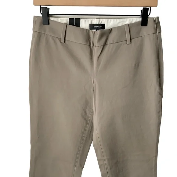 NWT ARITZIA Babaton Elliot Pants Grazer Slim Leg Grazer Brown Tan Khaki Size 4 - Picture 5 of 14